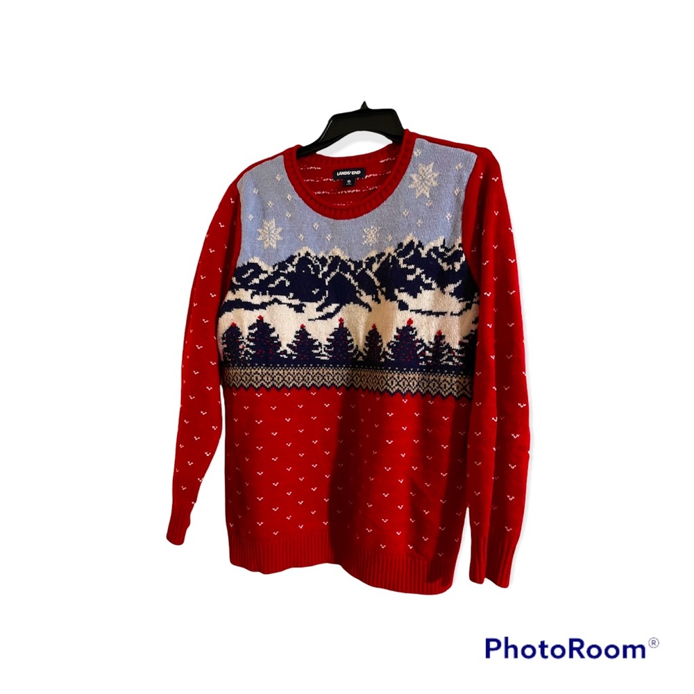 Soft cotton winter sweater by Lands End, like new!